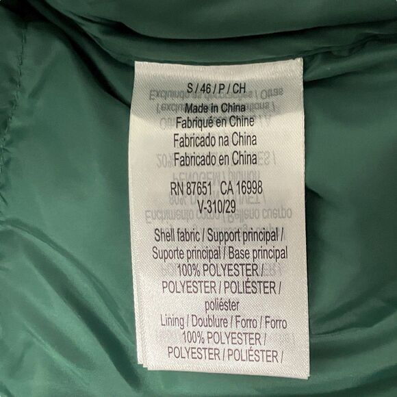 Lacoste Puffer Jacket Mens S Green Quilted Water Repellent *NEEDS REPAIR* BH3522 - Picture 15 of 16